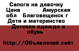 Сапоги на девочку › Цена ­ 1 500 - Амурская обл., Благовещенск г. Дети и материнство » Детская одежда и обувь   